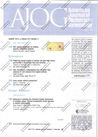 Image of AJOG American Journal Of Obstetrics and Gynecology Volume 213 Nomor 2 agust 2015