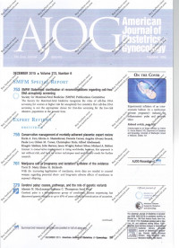 Image of AJOG American Journal of Obstetrics Gynecology Volume 213 Nomor 6 Desember 2015
