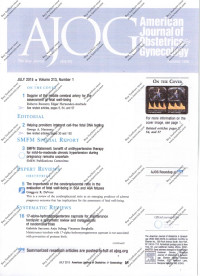 Image of AJOG American Journal of Obstetrics and Gynecology Volume 213,July 2015