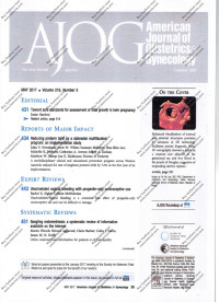 Image of AJOG American Journal of Obstetrics and Gynecology Volume 216,Nomor 5 MAY 2017