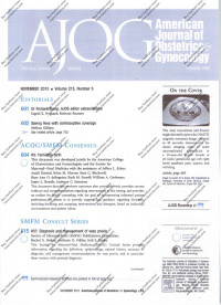 Image of AJOG American Journal of Obstetrics and Gynecology Volume 213 Nomor 5 November Tahun 2015