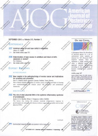 Image of AJOG American Journal of Obstetrics and Gynecology Volume 213 Nomor 3 September 2015