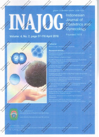 Image of INAJOG International Journal Of Obstetricf and Gynecology Volume 4 Nomor 2 Page 57-116 April 2016