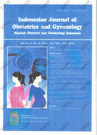 Image of Indonesian Journal of Obstetrics and gynecology vol.3 no.3 page 121-182 july 2015