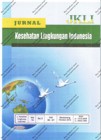 Image of Jurnal Kesehatan Lingkungan Indonesia Volume 14 Nomor 2 Oktober 2016