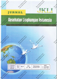 Image of Jurnal Kesehatan Lingkungan Indonesia Volume 16 Nomor 2 oKTOBER 2017