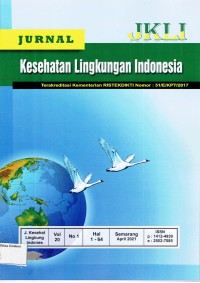 Image of JURNAL KESEHATAN LINGKUNGAN INDONESIA  VOLUME 20 NOMOR 1 APRIL 2021