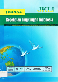Image of JURNAL KESEHATAN LINGKUNGAN INDONESIA VOLUME 18 NOMOR 2 OKTOBER 2019
