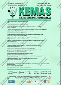 Image of KEMAS Jurnal Kesehatan Masyarakat Volume 12 nomor 1 July 2016
