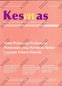 Image of KESMAS Jurnal Kesehatan Masyarakat Nasional Volume 9 Nomor 2 November 2014