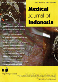 Image of MEDICAL JOURNAL OF INDONESIA VOLUME 28 ISSUE 2 JUNE 2019 pp 101-204