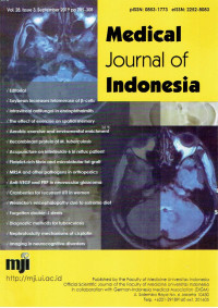 Image of MEDICAL JOURNAL OF INDONESIA VOLUME 28 ISSUE 3 SEPTEMBER 2019 pp 205-308