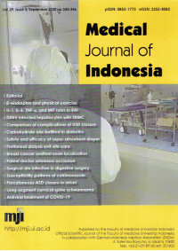 Image of MEDICAL JOURNAL OF INDONESIA VOL 29 ISSUE 3 SEPTEMBER 2020 pp 243-346