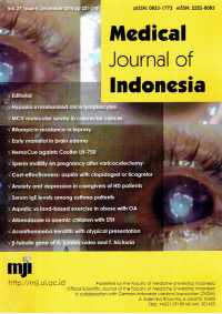 Image of MEDICAL JOURNAL OF INDONESIA VOLUME 27 ISSUE 4 DECEMBER 2018 pp 221-310