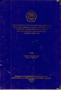 Image of PENGARUH PENGETAHUAN KE3 DAN SIKAP TERHADAP KESADARAN PERILAKU K3 PADA SISWA KELAS XI DIBENGKEL TEKNIK KENDARAAN RINGAN SMK GROGOL KAPETAKAN KABUPATEN CIREBON TAHUN 2019