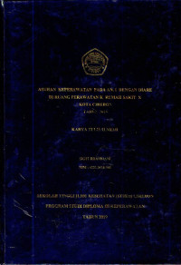 Image of ASUHAN KEPERAWATAN PADA AN. I DENGAN DIARE DIRUANG PERAWATAN K RUMAH SAKIT X KOTA CIRBEON TAHUN 2019