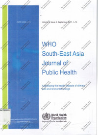 Image of WHO South South -East Asia Journal of Public health Volume 6 issue 2 September 2017