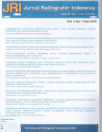 Image of JRI JURNAL RADIOGRAFER INDONESIA VOLUME 2 NOMOR .1 MEI 2019