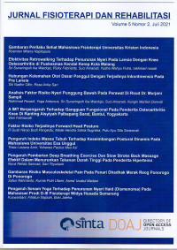Image of JURNAL FISIOTERAPI DAN REHABILITASI VOLUME 5 NO 2 JULI 2021