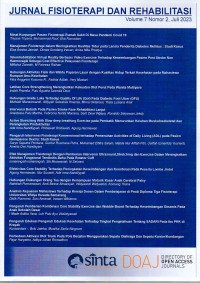 Image of JURNAL FISIOTERAPI DAN REHABILITASI VOLUME 7,NO 2 JULI 2023