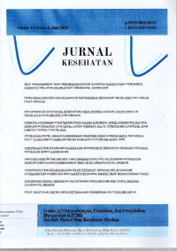 Image of JURNAL KESEHATAN VOLUME 14 NOMOR 1 JUNI 2023