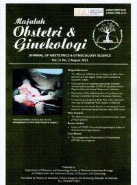 Image of MAJALAH OBSTETRI DAN GINEKOLOGI VOLUME 31 NO.2 AUGUST 2023