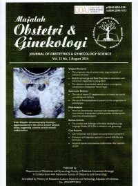 Image of MAJALAH OBSTETRI DAN GINEKOLOGI VOLUME 32 NO.2 AUGUST 2024