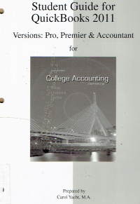 Image of student guide for quickbooks 2011